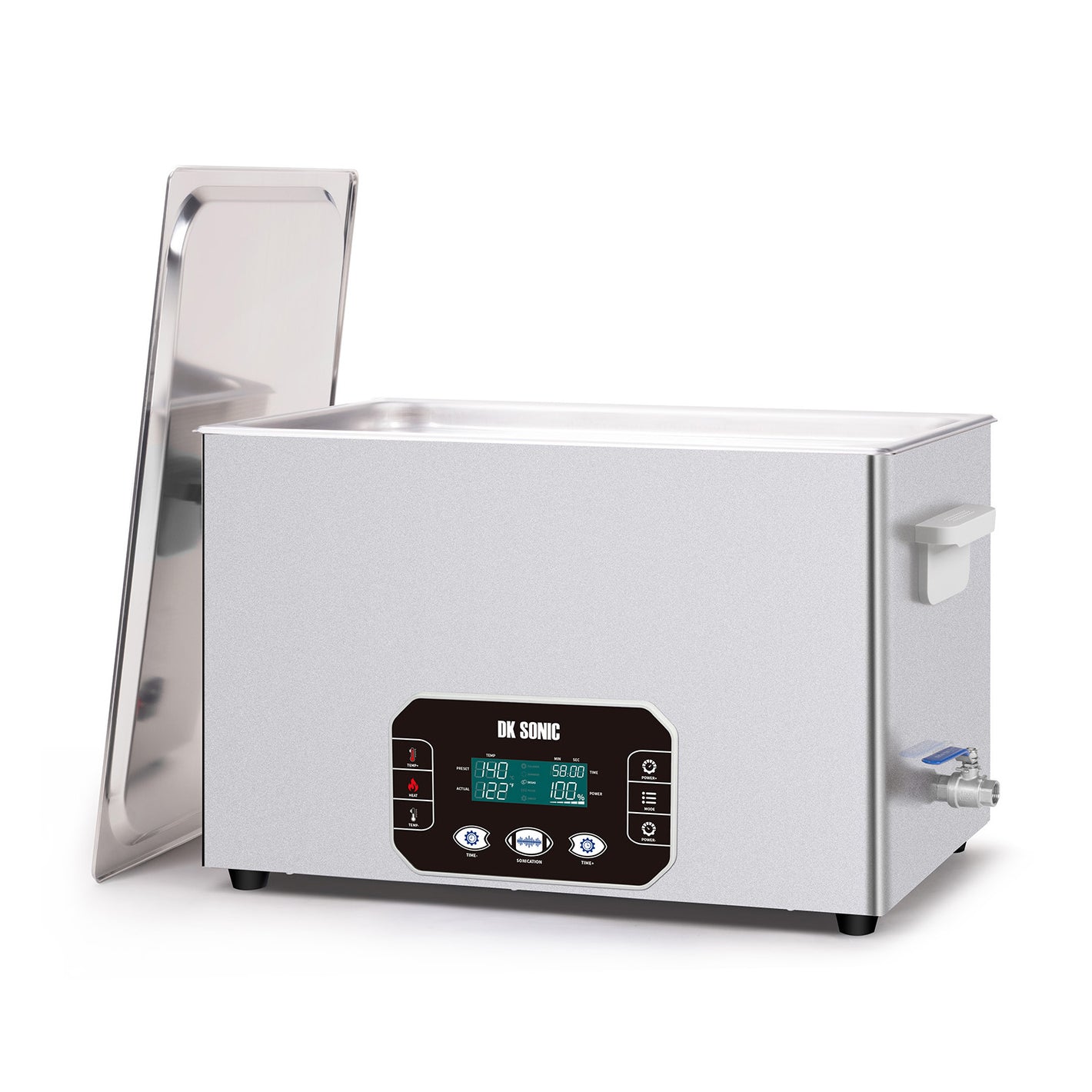 DK SONIC Ultrasonic Cleaner 30L, 600W Heavy-Duty Sonic Cleaner with Smart Touch Control, Five Modes for Motorcycle Engines, Carburetors, Chains,Circuit Board (Include Basket)