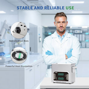 DK SONIC Professional Ultrasonic Cleaner 3L,120W Precision Ultrasonic Jewelry Cleaner with Timer,Heater&Touch Control, Multi-Application for Glasses,Chains,Watches (Include Basket)