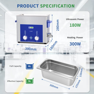 DK SONIC 6L Ultrasonic Cleaner, Encoded Sonic Carburetor Cleaner