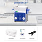 DK SONIC Ultrasonic Cleaner 2L 60W, Ultrasonic Jewelry Cleaner with Power Adjustable Encoded Control and Five Modes for Glasses, Necklaces, Watches,Coins Cleaning