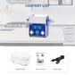 DK SONIC Ultrasonic Cleaner 2L 60W, Ultrasonic Jewelry Cleaner with Intelligent Mechanical Timer, Heater &Power Adjustable Function for Glasses, Necklaces, Watches Cleaning