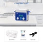 DK SONIC Ultrasonic Cleaner 3L 120W, Ultrasonic Jewelry Cleaner with Intelligent Mechanical Timer, Heater &Power Adjustable Function for Glasses, Necklaces, Watches Cleaning