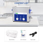 DK SONIC Ultrasonic Cleaner 6L 180W, Ultrasonic Carburetors Cleaner with Power Adjustable Encoded Control and Five Modes for Parts,Circuit Board,Engines Cleaning