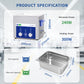 DK SONIC Ultrasonic Cleaner 10L 240W, Ultrasonic Carburetors Cleaner with Power Adjustable Encoded Control and Five Modes for Parts,Circuit Board,Engines Cleaning