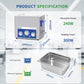 DK SONIC Industrial Ultrasonic Cleaner 10L 240W, Ultrasonic Carburetors Cleaner with Power Adjustable Function, Timer and Heater for Parts,Circuit Board,Chains Cleaning(Include Basket)