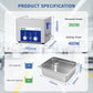 DK SONIC Ultrasonic Cleaner 15L 360W, Ultrasonic Carburetors Cleaner with Power Adjustable Encoded Control and Five Modes for Parts,Circuit Board,Engines Cleaning