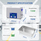 DK SONIC Ultrasonic Cleaner 37L 720W, Ultrasonic Carburetors Cleaner with Intelligent Mechanical Timer, Heater &Power Adjustable Function for Carburettors, Motorbike Engines, Chains