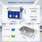DK SONIC Ultrasonic Cleaner 3L 120W, Ultrasonic Jewelry Cleaner with Power Adjustable Encoded Control and Five Modes for Glasses, Necklaces, Watches,Coins Cleaning