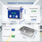 DK SONIC Ultrasonic Cleaner 3L 120W, Ultrasonic Jewelry Cleaner with Intelligent Mechanical Timer, Heater &Power Adjustable Function for Glasses, Necklaces, Watches Cleaning